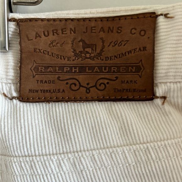 Ralph Lauren Off-White Classic Fit Straight Leg Corduroy Trousers Size 14P - Picture 4 of 6